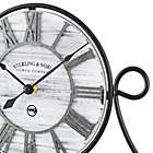 Alternate image 3 for Sterling & Noble&trade; Farmhouse Collection Wrought Iron Mantel Clock in Whitewash