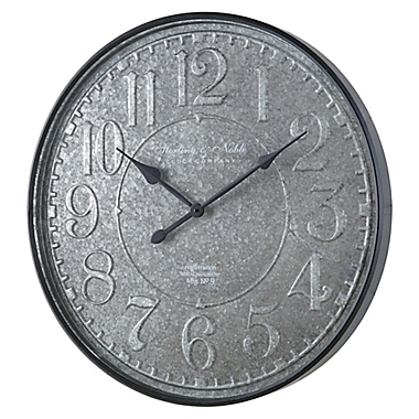 Sterling &amp; Noble&trade; Farmhouse Collection Blacksmith Galvanized 32-Inch Wall Clock. View a larger version of this product image.