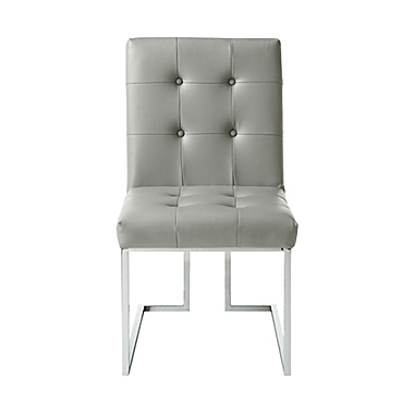Inspired Home Shiloah Dining Chairs in Light Grey (Set of 2). View a larger version of this product image.