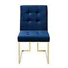 Alternate image 6 for Inspired Home Velvet Shiloah Dining Chairs in Navy (Set of 2)