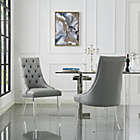 Alternate image 1 for Inspired Home Steve Armless Dining Chairs in Grey (Set of 2)