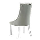 Alternate image 6 for Inspired Home Steve Armless Dining Chairs in Grey (Set of 2)