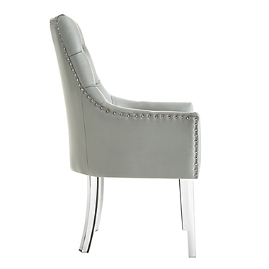 Inspired Home Steve Dining Chairs in Grey (Set of 2). View a larger version of this product image.