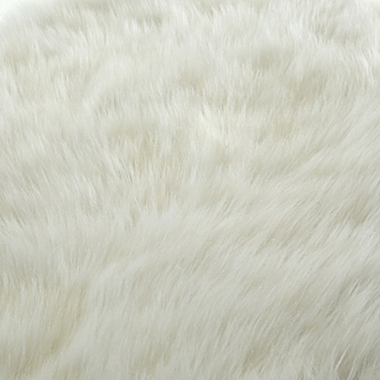 Inspired Home Faux Fur Willard Bench in White/Gold. View a larger version of this product image.