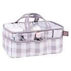 Alternate image 2 for Trend Lab&reg; Buffalo Check Diaper Caddy in Grey/White
