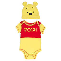 Disney® Size 6-9M 2-Piece Winnie the Pooh Bodysuit and Cap Set in Yellow