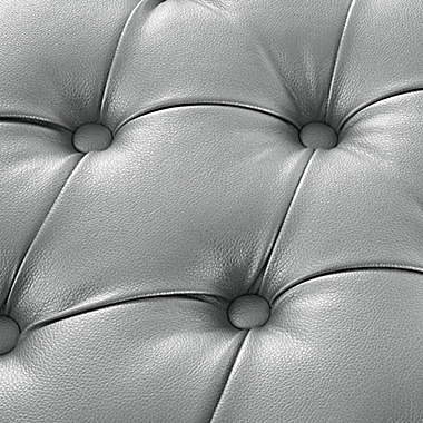 Inspired Home Leather Eladio Ottoman. View a larger version of this product image.