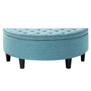 Inspired Home Linen Sutherland Ottoman. View a larger version of this product image.
