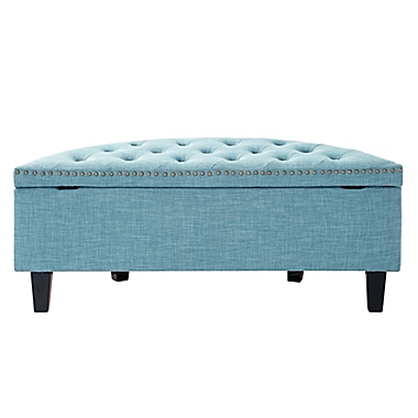 Inspired Home Linen Sutherland Ottoman. View a larger version of this product image.