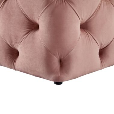 Inspired Home Cecil Velvet Ottoman. View a larger version of this product image.