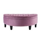 Alternate image 2 for Inspired Home Velvet Sutherland Ottoman