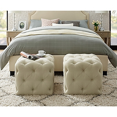 Inspired Home Linen Cecil Ottoman. View a larger version of this product image.