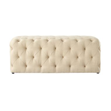 Inspired Home Linen Doria Bench. View a larger version of this product image.