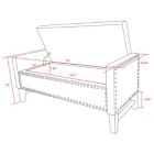 Alternate image 7 for Inspired Home Linen Willow Bench in Cream White