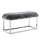 Alternate image 0 for Inspired Home Faux Fur Willard Bench in Grey