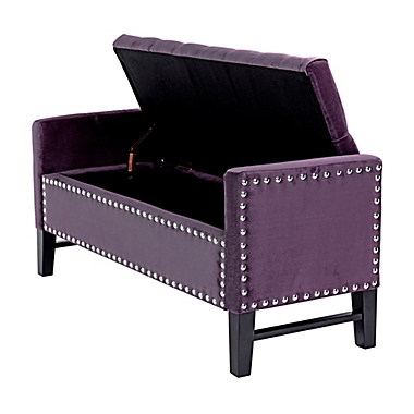 Inspired Home Velvet Willow Bench. View a larger version of this product image.