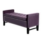 Alternate image 4 for Inspired Home Velvet Willow Bench