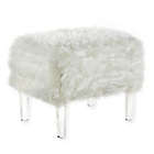 Alternate image 0 for Inspired Home Faux Fur Wayne Ottoman