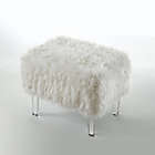 Alternate image 3 for Inspired Home Faux Fur Wayne Ottoman