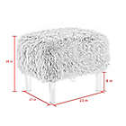Alternate image 6 for Inspired Home Faux Fur Wayne Ottoman
