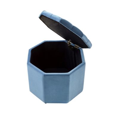 Inspired Home Velvet Rita Ottoman. View a larger version of this product image.