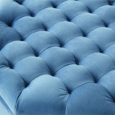 Inspired Home Velvet Rita Ottoman. View a larger version of this product image.