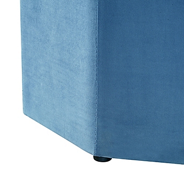 Inspired Home Velvet Rita Ottoman. View a larger version of this product image.