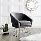 Alternate image 1 for Inspired Home Glenda Velvet Accent Chair