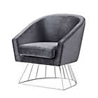 Alternate image 2 for Inspired Home Glenda Velvet Accent Chair