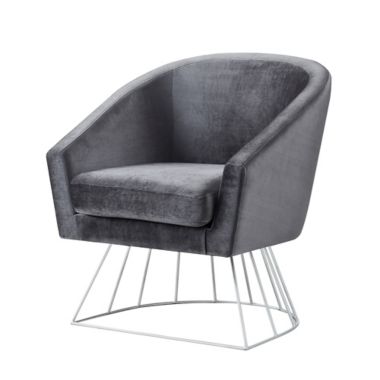 Inspired Home Glenda Velvet Accent Chair. View a larger version of this product image.