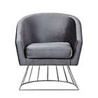Alternate image 3 for Inspired Home Glenda Velvet Accent Chair