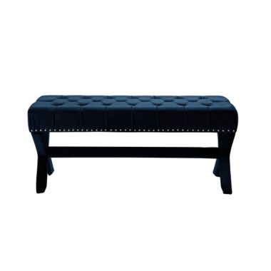 Inspired Home Velvet Wendy Bench. View a larger version of this product image.