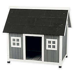 Trixie Pet Products Barn-Style Dog House in Grey