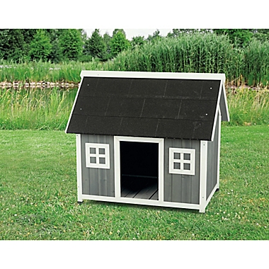 Trixie Pet Products Large/X-Large Barn-Style Dog House in Grey. View a larger version of this product image.