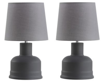 dark grey bedside lamps