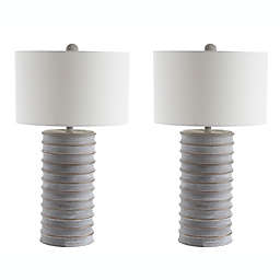 Safavieh Melina LED Table Lamps in White (Set of 2)