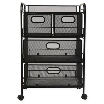 Studio 3b 3 Drawer Adjustable Top Storage Cart In Grey Bed Bath Beyond