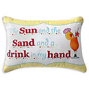 Surya Drink In Hand Typography Oblong Throw Pillow in Red/White