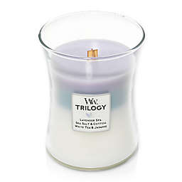 WoodWick&reg; Trilogy Lavender Spa, Seal Salt & Cotton and White Tea & Jasmine Jar Candle