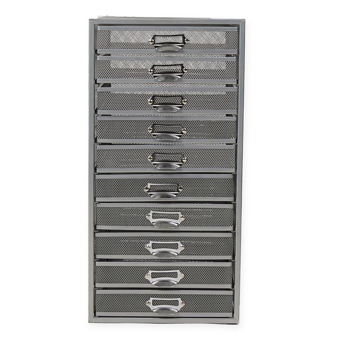 Mind Reader 10 Drawer Mesh Storage Cart Bed Bath Beyond