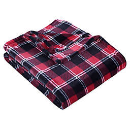 Berkshire Blanket® Plaid Velvetloft Throw Blanket in Red