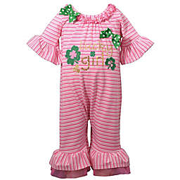 Bonnie Baby "Lucky Girl" Romper in Pink