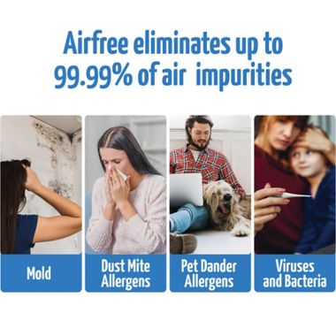 Airfree Iris 3000 Silent Filterless Air Purifier and Color Changing Nightlight. View a larger version of this product image.