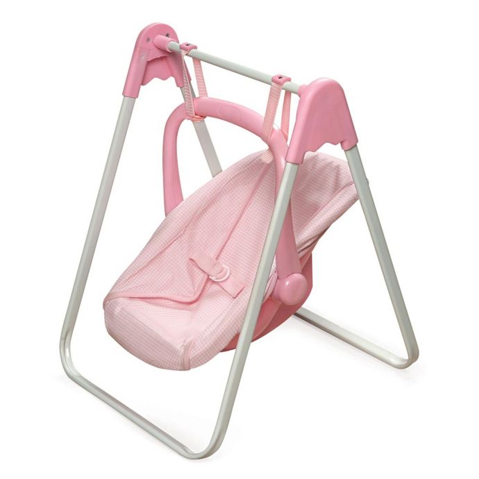 Badger Basket Doll Swing With Portable Carrier Seat In Pink