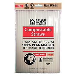Natural Home Brands& reg; Compostable Straws in Frost (Pack of 100)