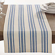 Saro Lifestyle Dauphine Striped 72-Inch Table Runner in French Blue