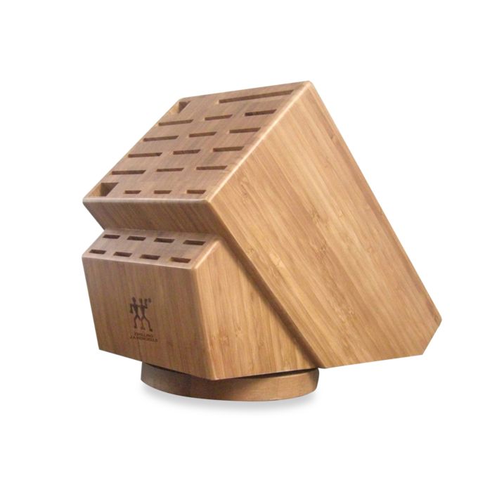 26-slot bamboo swivel knife block