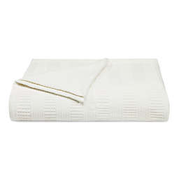 Nautica® Rope Stripe Twin Blanket in White
