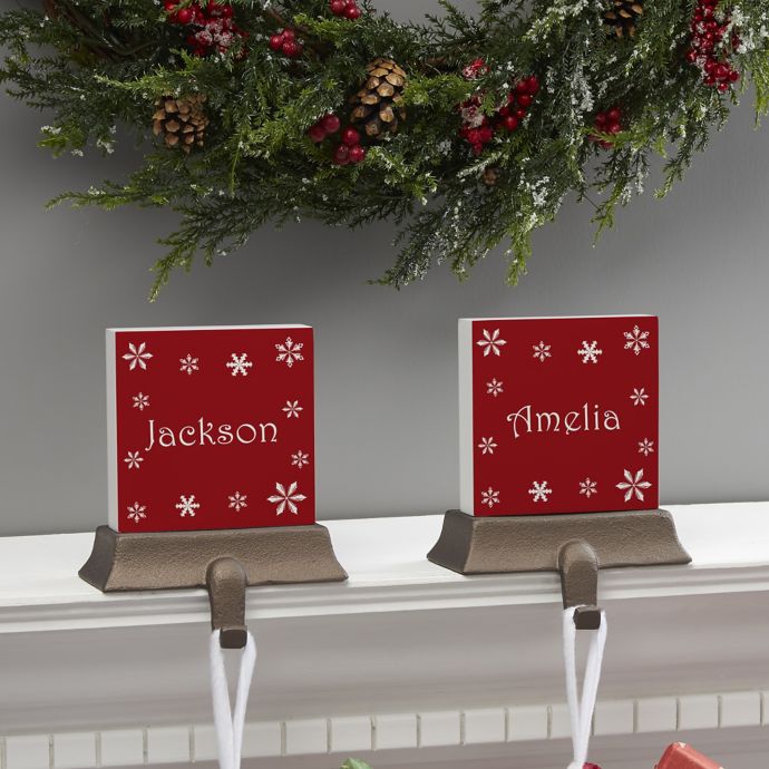 Winter Wonderland Personalized Stocking Holder In Red Bed Bath