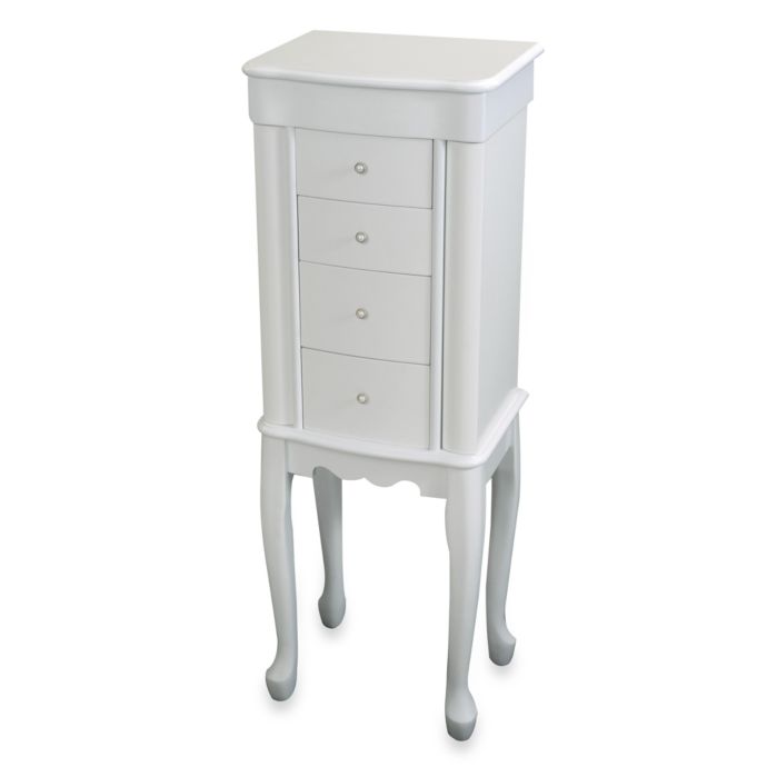 Mele Co Alexis Jewelry Armoire In White Bed Bath Beyond